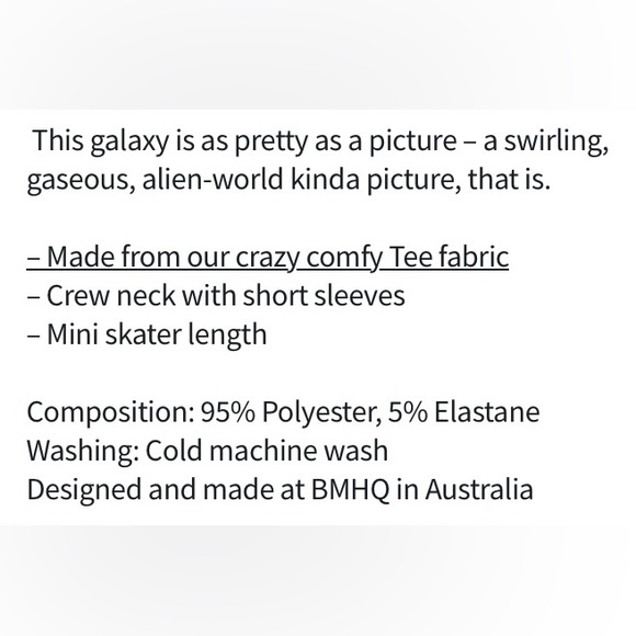 Galaxy Watercolor Evil Tee Dress - Picture 8 of 9